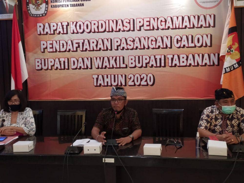 Pendaftar Cabup dan Cawabup di Tabanan Diimbau Tidak Bawa Massa