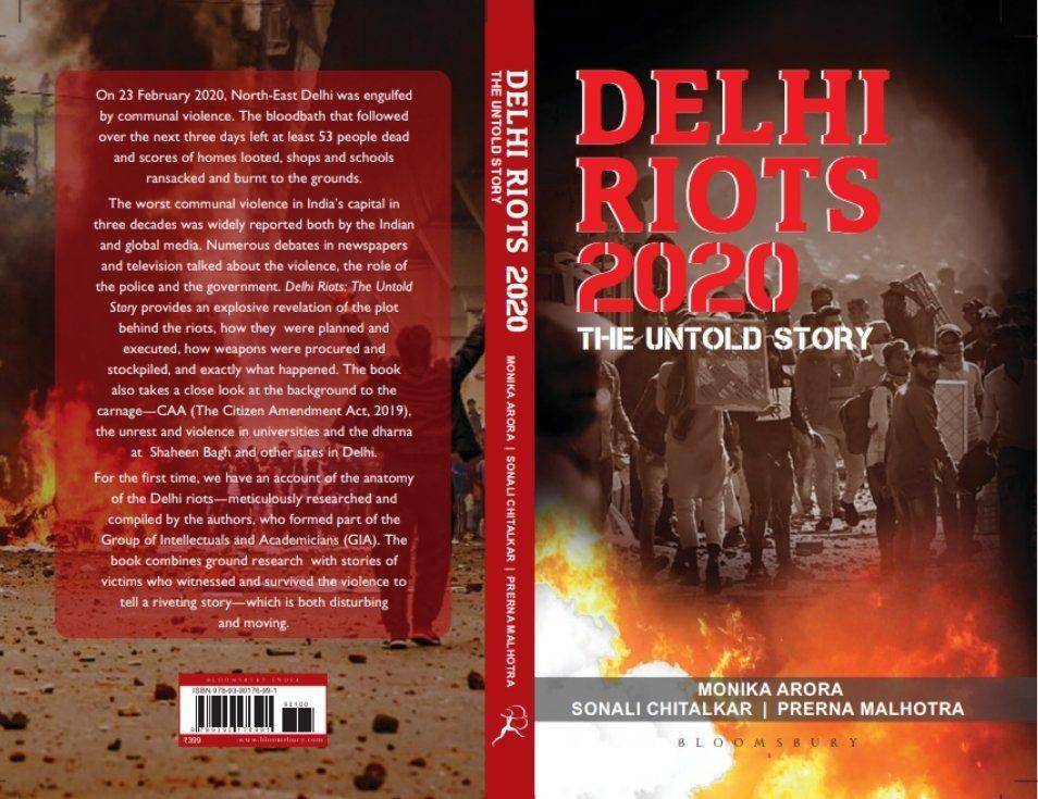 Cover buku Delhi Riots 2020: The Untold Story. Twitter.com/advmonikaarora.