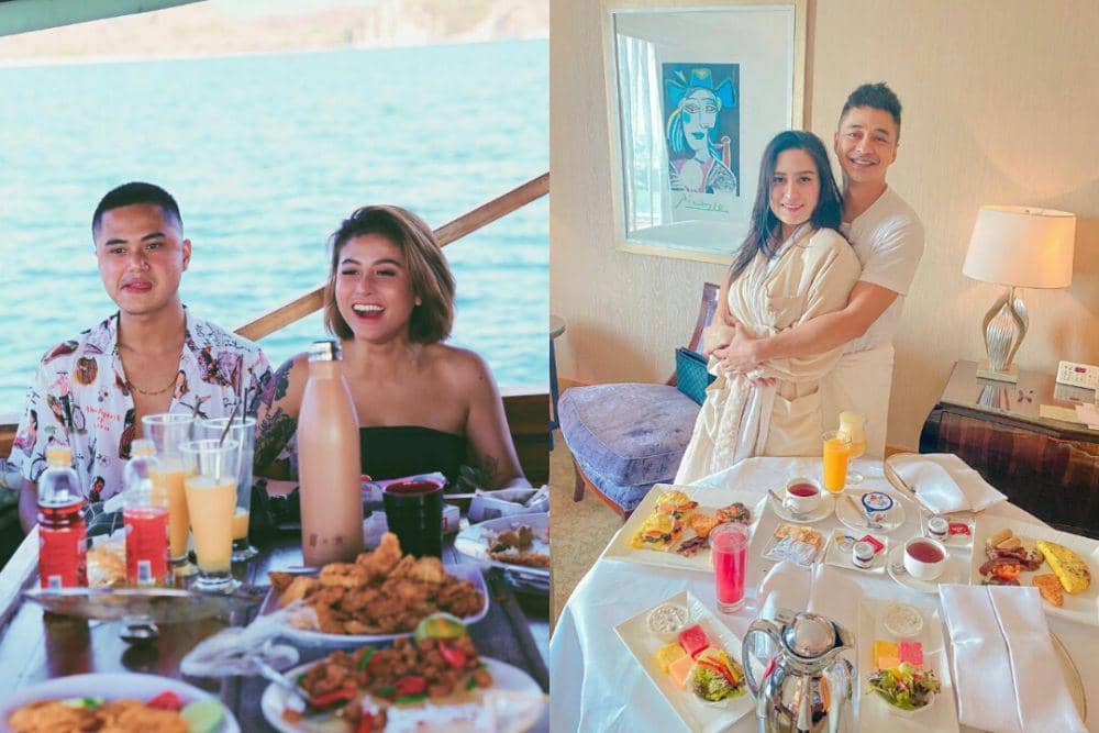 10 Momen Pasangan Artis Ciptakan Suasana Romantis Saat Makan Berdua