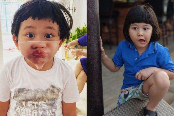 10 Ekspresi Gemas Kabay, Anak Ferry Maryadi yang Punya Rambut Poni