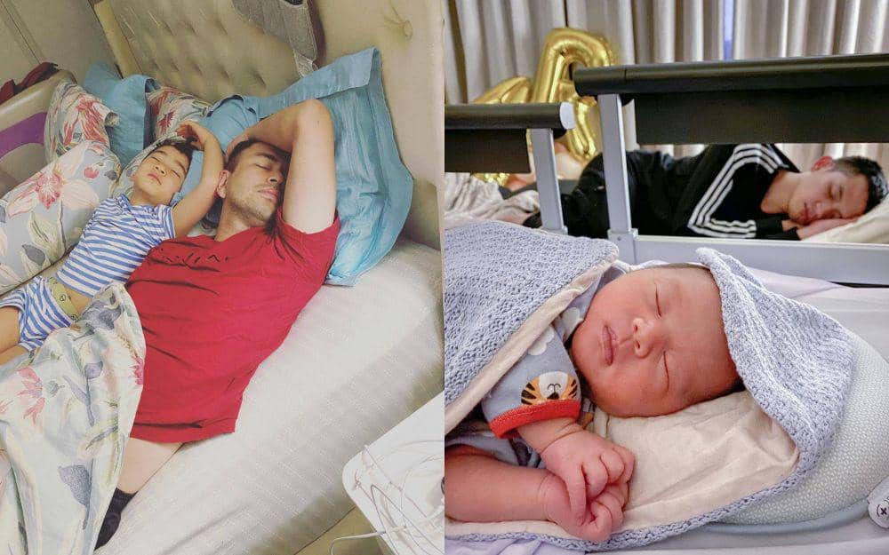 Kompak Bikin Gemas, 10 Potret Artis dan Anak Pose Tidur Kembaran