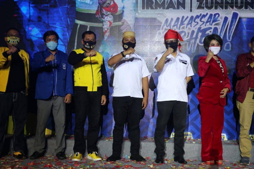 Deklarasi Bapaslon Wali Kota Makassar Irman Yasin Limpo dan Andi Zunnun Armin di CCC, Rabu (2/9/2020). IDN Times/Istimewa