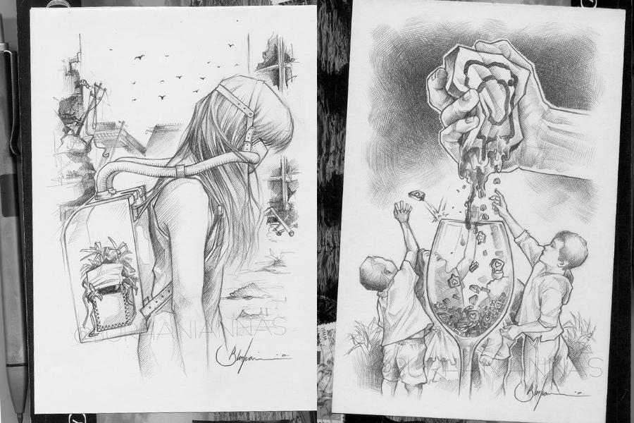 15 Ilustrasi Menohok Gambarkan Dunia Saat Ini, Bikin Merinding!