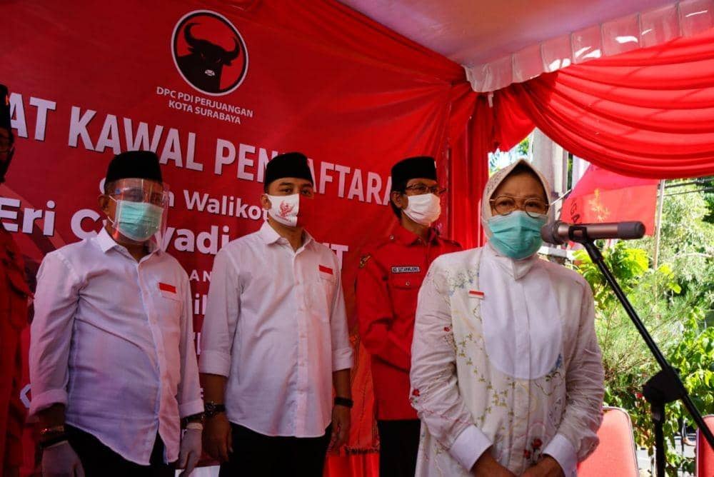 Risma dan Whisnu Kompak Beri Restu Eri Cahyadi-Armuji