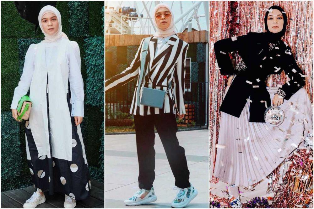 10 Ide Mix and Match Outfit Monochrome ala Tantri Namirah, Kece Abis!