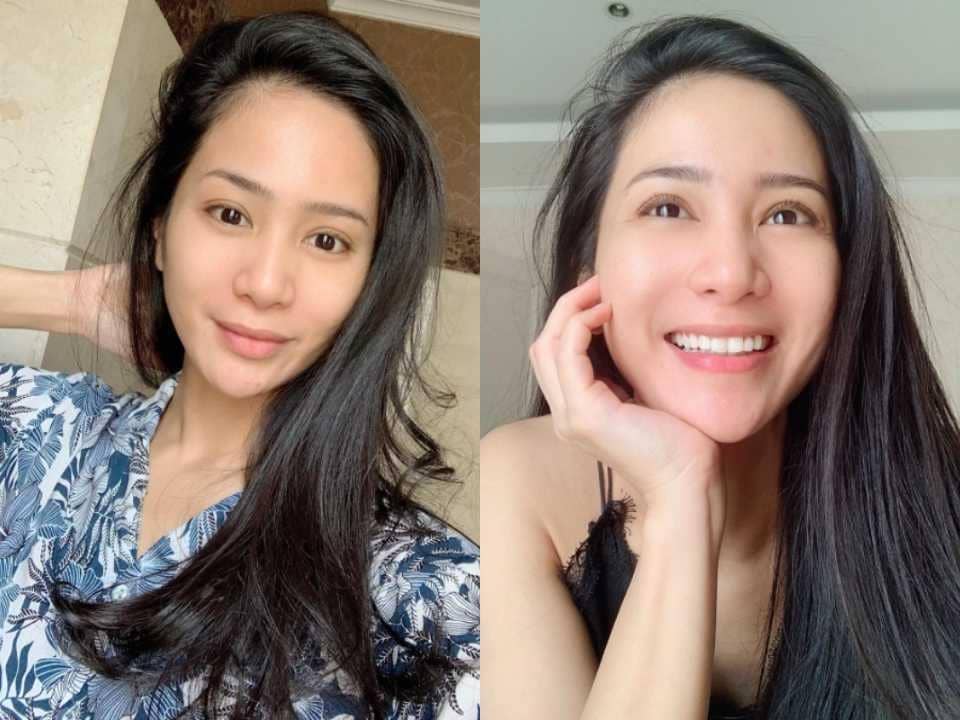 Biasa Tampil Cetar, Ini 9 Potret Sederhana Bunga Zainal tanpa Makeup