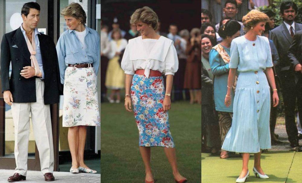10 Referensi Styling Rok Midi ala Putri Diana yang Bikin Gayamu Modis