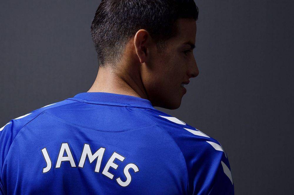 James Rodriguez diperkenalkan sebagai pemain baru Everton. Twitter/@jamesrodriguez