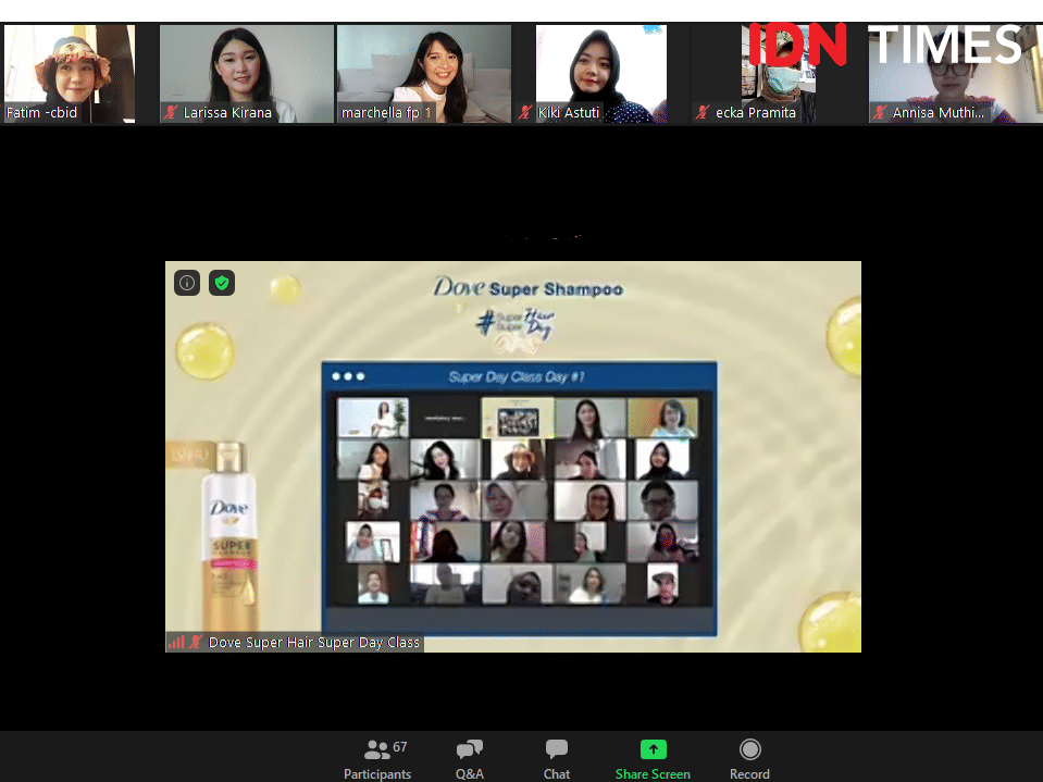 Dove Shampoo Super Class Launch: Ubah Stuck jadi Super Kreatif!. 9 September 2020. IDN Times/M. Tarmizi. Murdianto