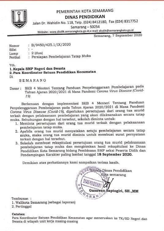 Dok. Dinas Pendidikan Kota Semarang