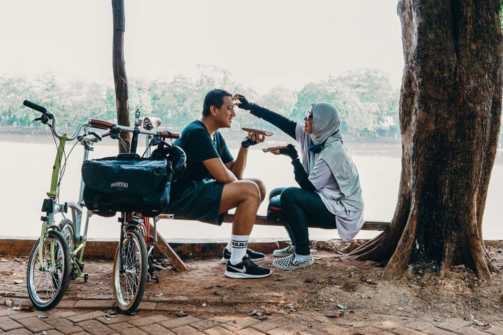 10 Momen Romantis Tantri dan Arda saat Bersepeda, Bugar Fisik dan Hati