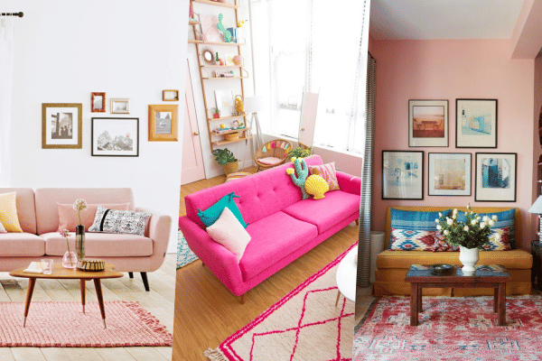 9 Ide Ruang Tamu Warna Pink, Terasa Sejuk dan Menenangkan!
