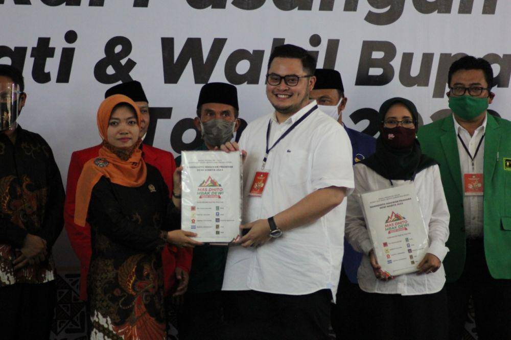 Mas Dhito saat mendaftar ke KPU Kabupaten Kediri beberapa waktu lalu, IDN Times/ istimewa