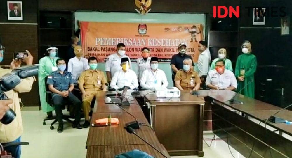 Pasangan Rahmad Mas'ud - Thohari Azis jalani pemeriksaan kesehatan (IDN Times/Hilmansyah)