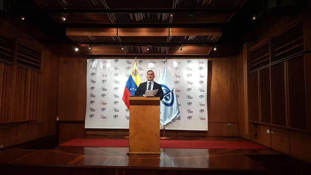 Jaksa Penuntut Umum Venezuela, Tarek William Saab saat menyampaikan konferensi pers. twitter.com/CancilleriaVE