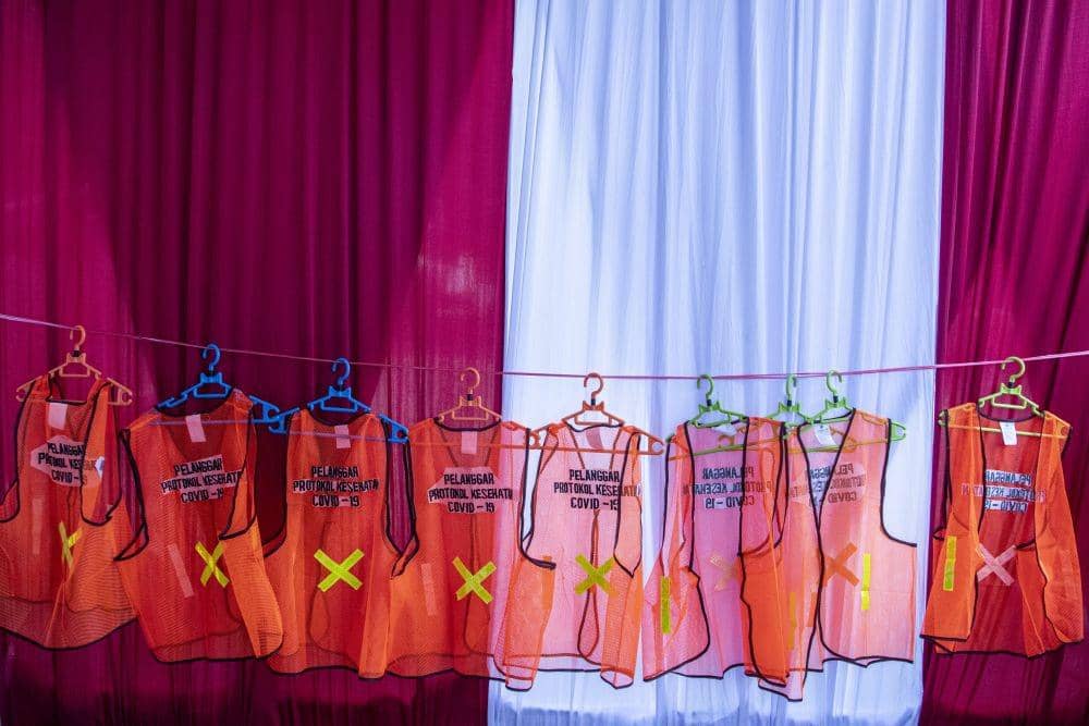 Ilustrasi Pelanggar PSBB (ANTARA FOTO/Nova Wahyudi)