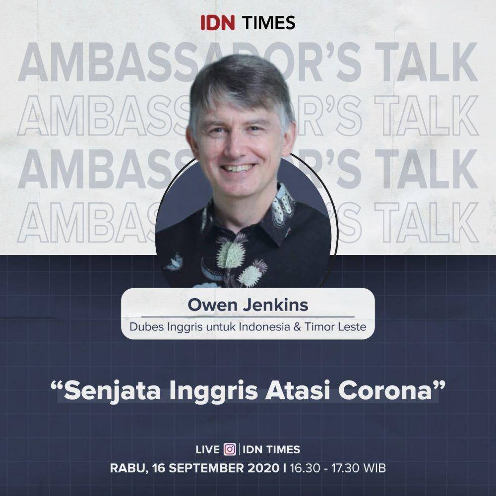 Ilustrasi program Ambassador's Talk dengan Dubes Owen Jenkins (IDN Times/Arief Rahmat)