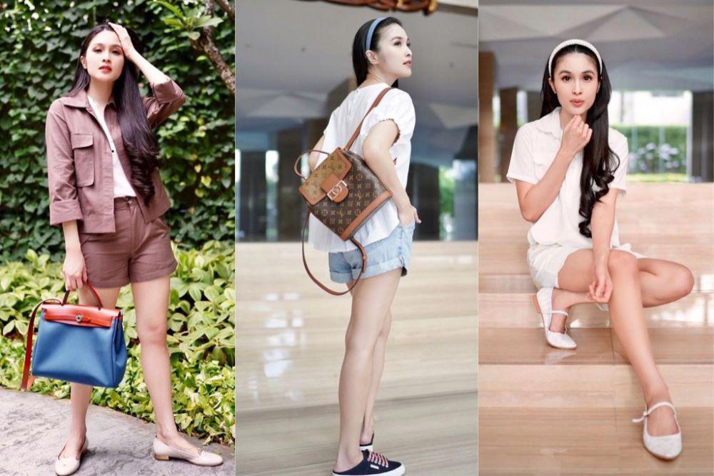 10 Pesona Sandra Dewi Pamer Kaki Jenjang, bak Masih Gadis Remaja!