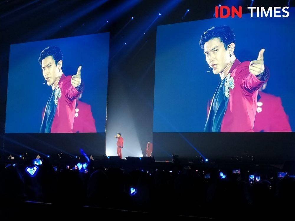 Siwon Super Junior saat konser Super Show 8 di ICE BSD,Tangerang. 11 Januari 2020 (IDN Times/Nadia Umara)