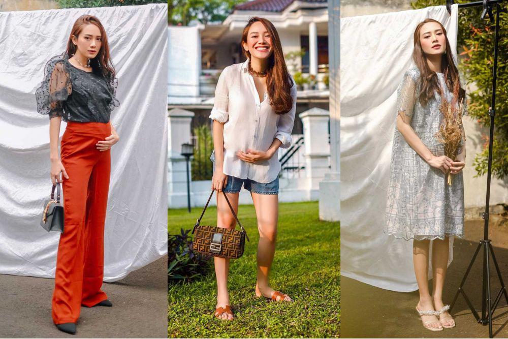 10 Inspirasi OOTD untuk Bumil ala Merdi Octavia, Gak Mati Gaya, lho!