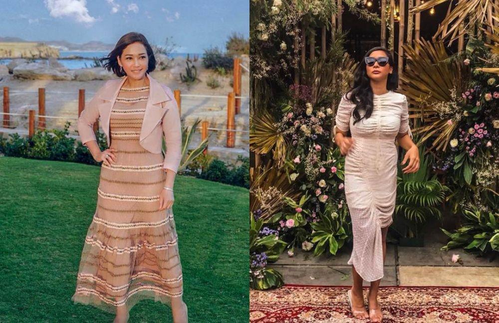 10 Adu Style Maia Estianty Vs Mey Chan, Sama-sama Fashionable!