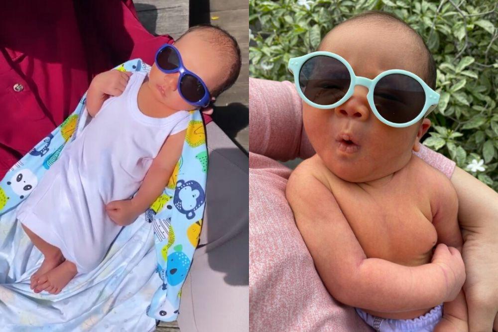 Ada Anaknya Irish Bella, Ini 9 Gaya Lucu Bayi Artis Saat Berjemur