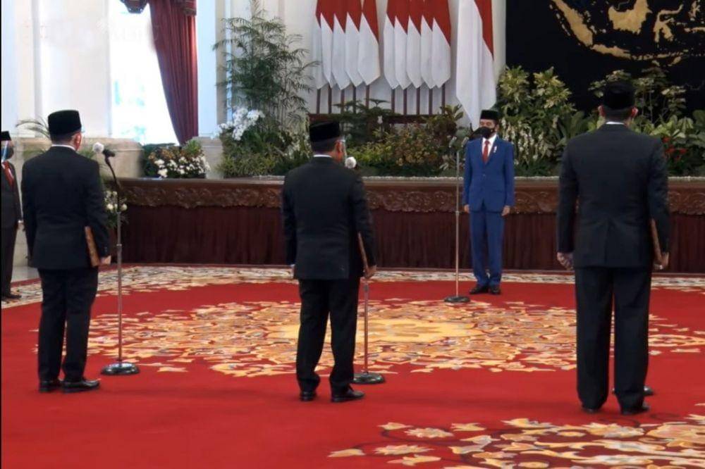 Pengucapan Sumpah Anggota Dewan Komisioner Lembaga Penjamin Simpanan pada Rabu (23/9/2020) (Youtube.com/Sekretariat Presiden)