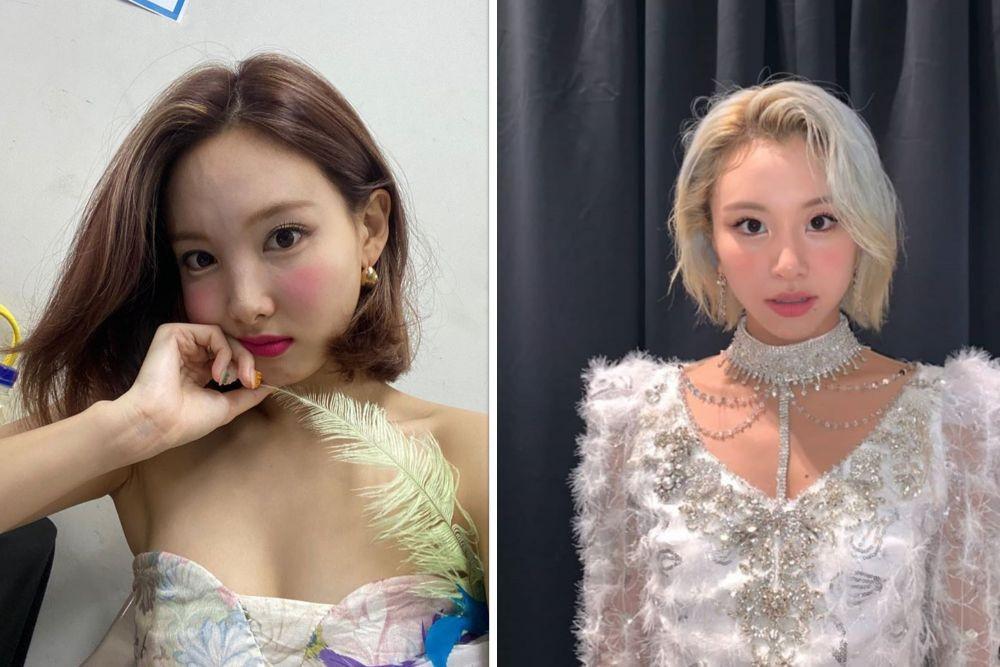 Sama-sama Imut, 10 Adu Pesona Rambut Pendek Nayeon dan Chaeyoung TWICE