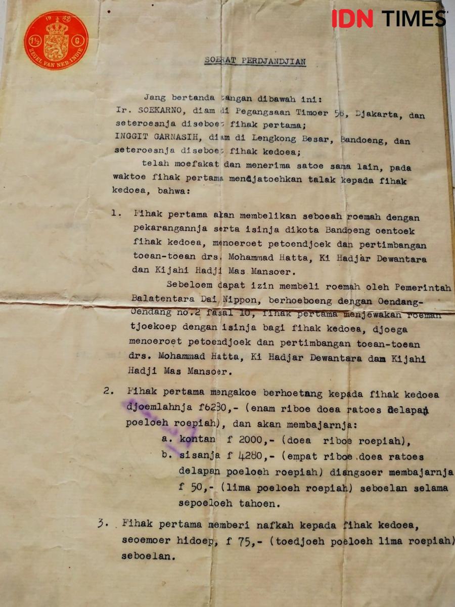 Ridwan Kamil Pastikan Surat Cerai Soekarno-Inggit Batal Dijual