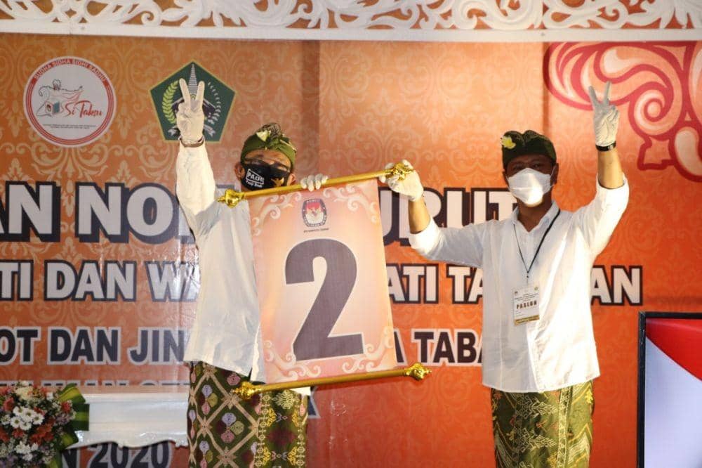 Paslon Panji-Budi mendapatkan nomor urut 2 (Dok.IDN Times/KPU Tabanan)