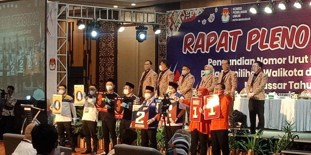 Pengundian nomor urut Paslon Wali Kota Makassar di Hotel Harper Makassar, Kamis (24/9/2020). IDN Times/Istimewa