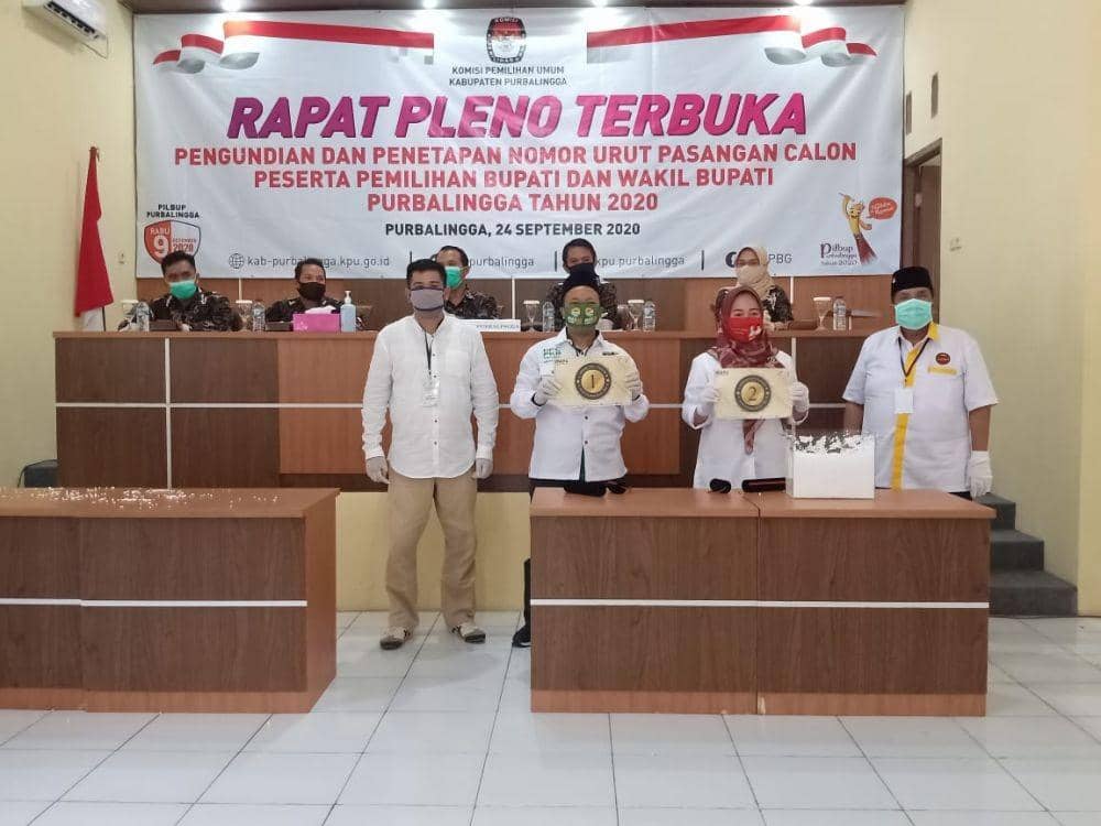 Oji-Zaini Absen Pada Pengundian Nomor Urut Calon Bupati Purbalingga