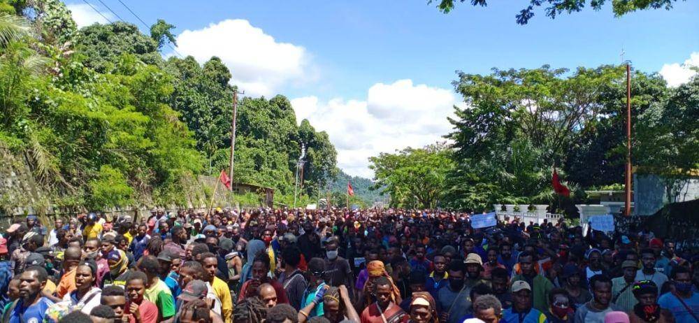 Demonstrasi tolak otonomi khusus di Papua (Dok. IDN Times/Istimewa)