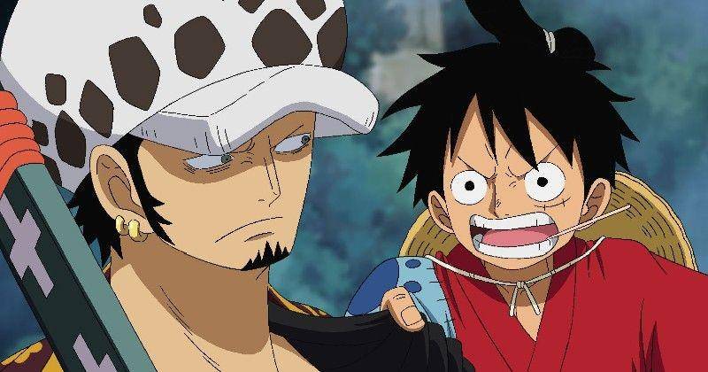 Trafalgar Law dan Luffy di Wano. (funimation.com/One Piece)