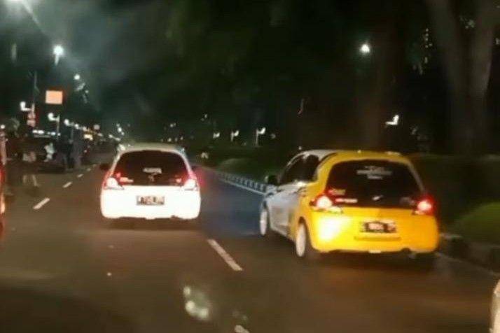 Viral balapan liar di Senayan, Jakarta (Instagram.com/jakarta.terkini)