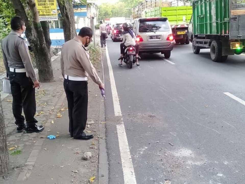 Polisi lakukan olah TKP Laka. IDN Times/Istimewa