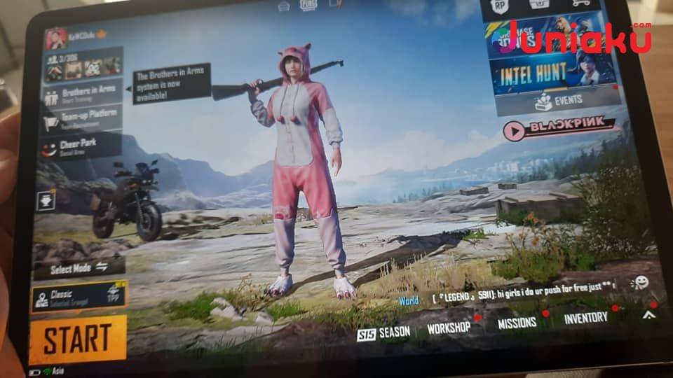 PUBG Mobile di Samsung Galaxy Tab S7. duniaku.com/Adhitya Daniel