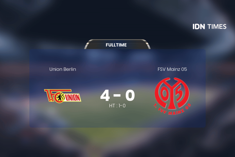 Secara Dramatis, Union Berlin Akhirnya Tumbangkan Fsv Mainz 05 4-0
