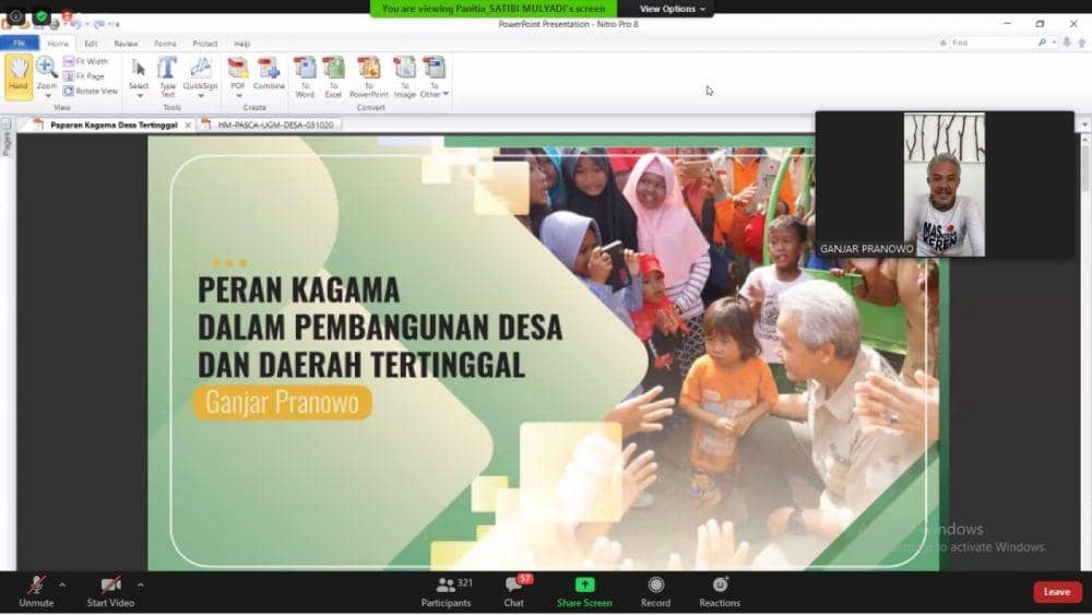 Seminar yang dilakukan oleh HMP UGM pada Sabtu (3/10/2020). Dok: istimewa