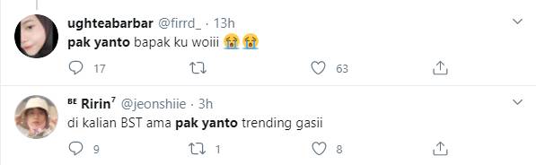 Screenshot twitter terkait Pak Yanto (Dok. IST)