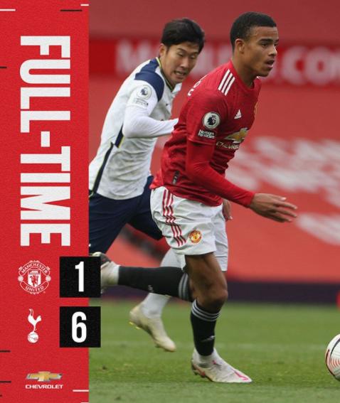 Hasil Liga Inggris MU Vs Tottenham, Setan Merah Kebobolan 6 Gol