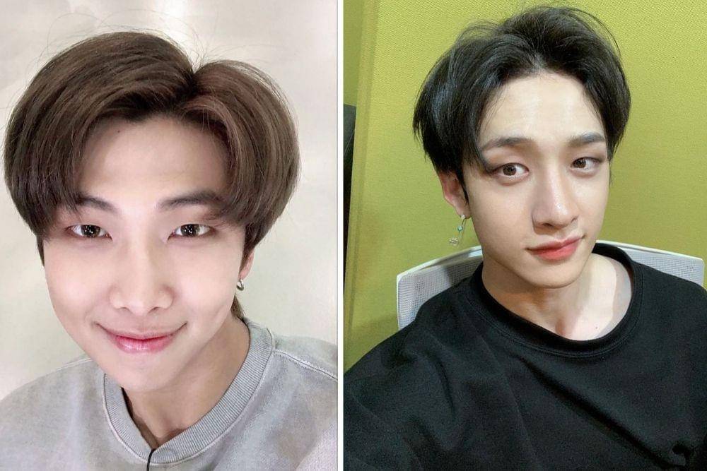 RM BTS (kiri) & Bang Chan Stray Kids (kanan) (instagram.com/rm_bighitentertainment & instagram.com/realstraykids))