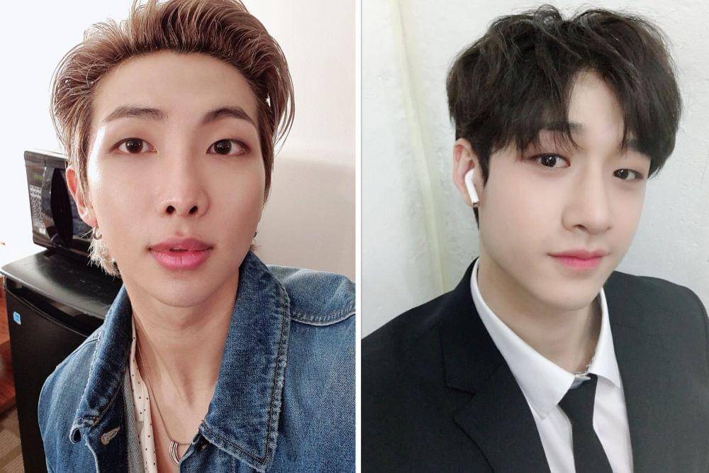 RM BTS (kiri) & Bang Chan Stray Kids (kanan) (twitter.com/bts_twt & instagram.com/realstraykids)