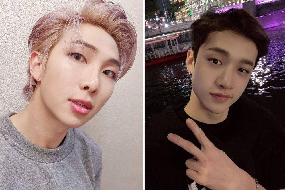 RM BTS (kiri) & Bang Chan Stray Kids (kanan) (instagram.com/rm_bighitentertainment & instagram.com/realstraykids)