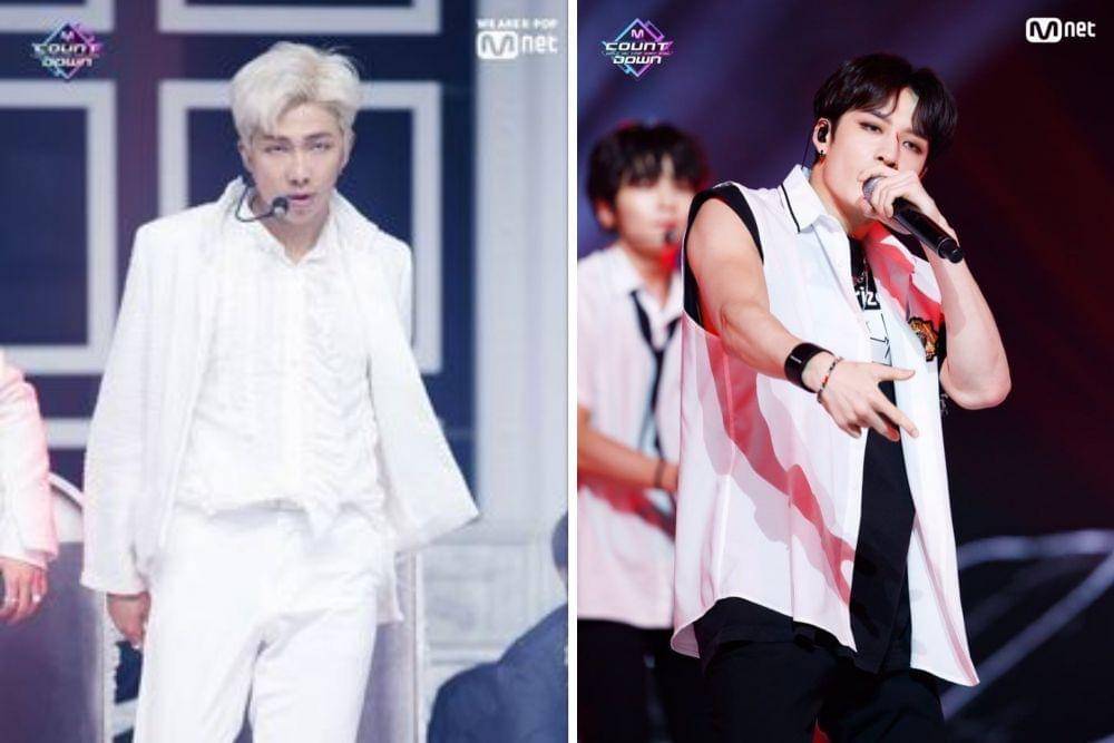 RM BTS (kiri) & Bang Chan Stray Kids (kanan) (Dok. Mnet)