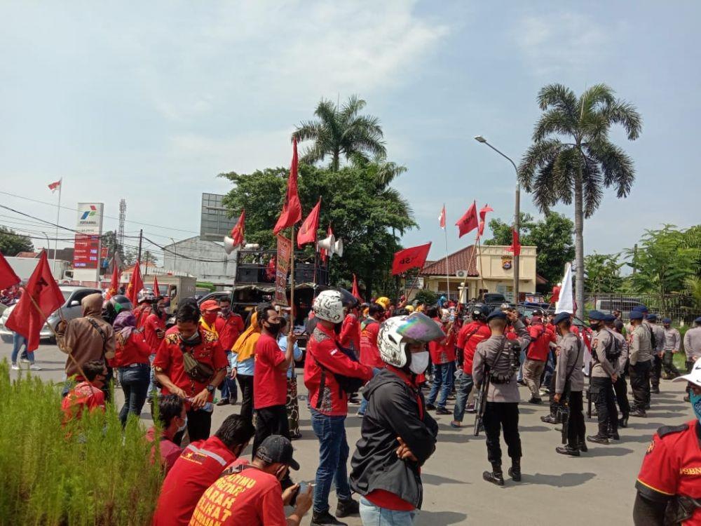 14 Ribu Buruh di Kabupaten Tangerang Lakukan Aksi Mogok Kerja