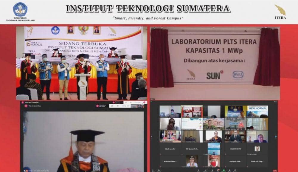 Institut Teknologi Sumatera (Itera) memperingati Dies Natalis ke-6 digelar dalam jaringan (daring), Selasa (6/10/2020). (IDN Times/Istimewa).