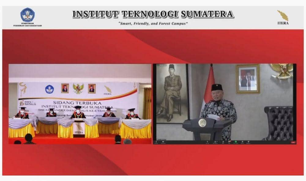 Institut Teknologi Sumatera (Itera) memperingati Dies Natalis ke-6 digelar dalam jaringan (daring), Selasa (6/10/2020). (IDN Times/Istimewa).
