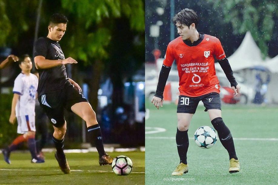 10 Adu Gaya Rizky Billar dan Kevin Kambey saat Bermain Bola