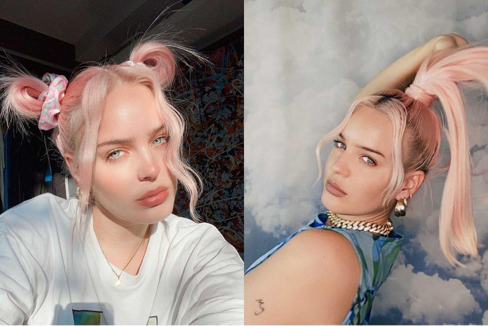 10 Potret Anne Marie yang Percaya Diri dengan Rambut Pink, Cute Abis!